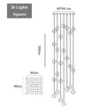 DecorBites™ Crystal LED Chandelier: Modern Luxury Pendant Lights for Staircase, Bedroom, and Living Room