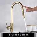 DecorBites™ Brushed Gold Smart Touch Kitchen Faucet Dual Outlet Water Modes