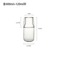 DecorBites™ Glass Drinkware Set - Strong Borosilicate Glass - Cold Drink Cup, Tumbler, Juice Milk Pot