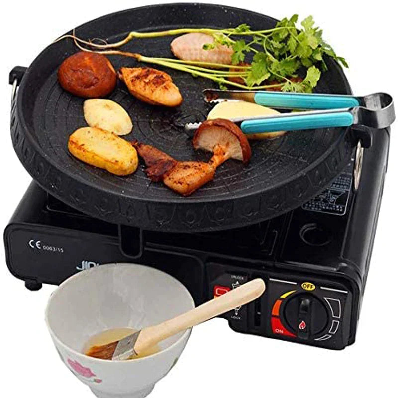 DecorBites™ Korean Grill Pan - Non-stick Smokeless BBQ Tray for Indoor/Outdoor Grilling