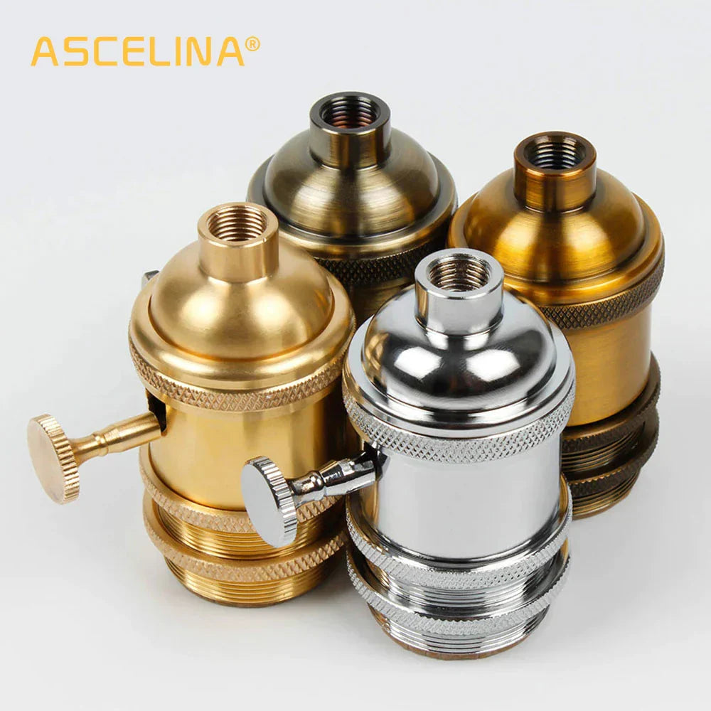 DecorBites™ E27 Industrial Lamp Base Holder Aluminum Retro Pendant Fixture