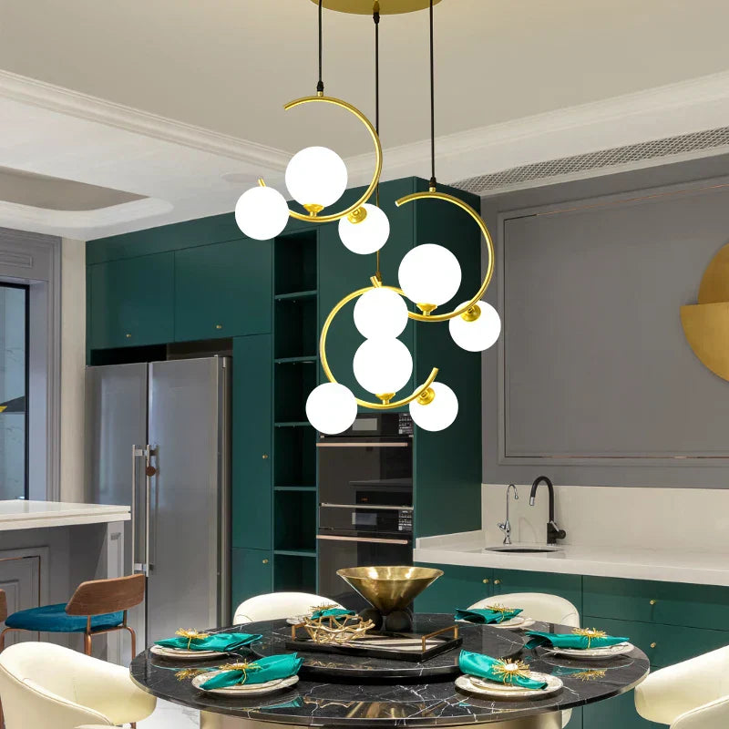 DecorBites™ Glass Ball Pendant Light | Modern Nordic G9 LED Lamp for Living Room & Bedroom