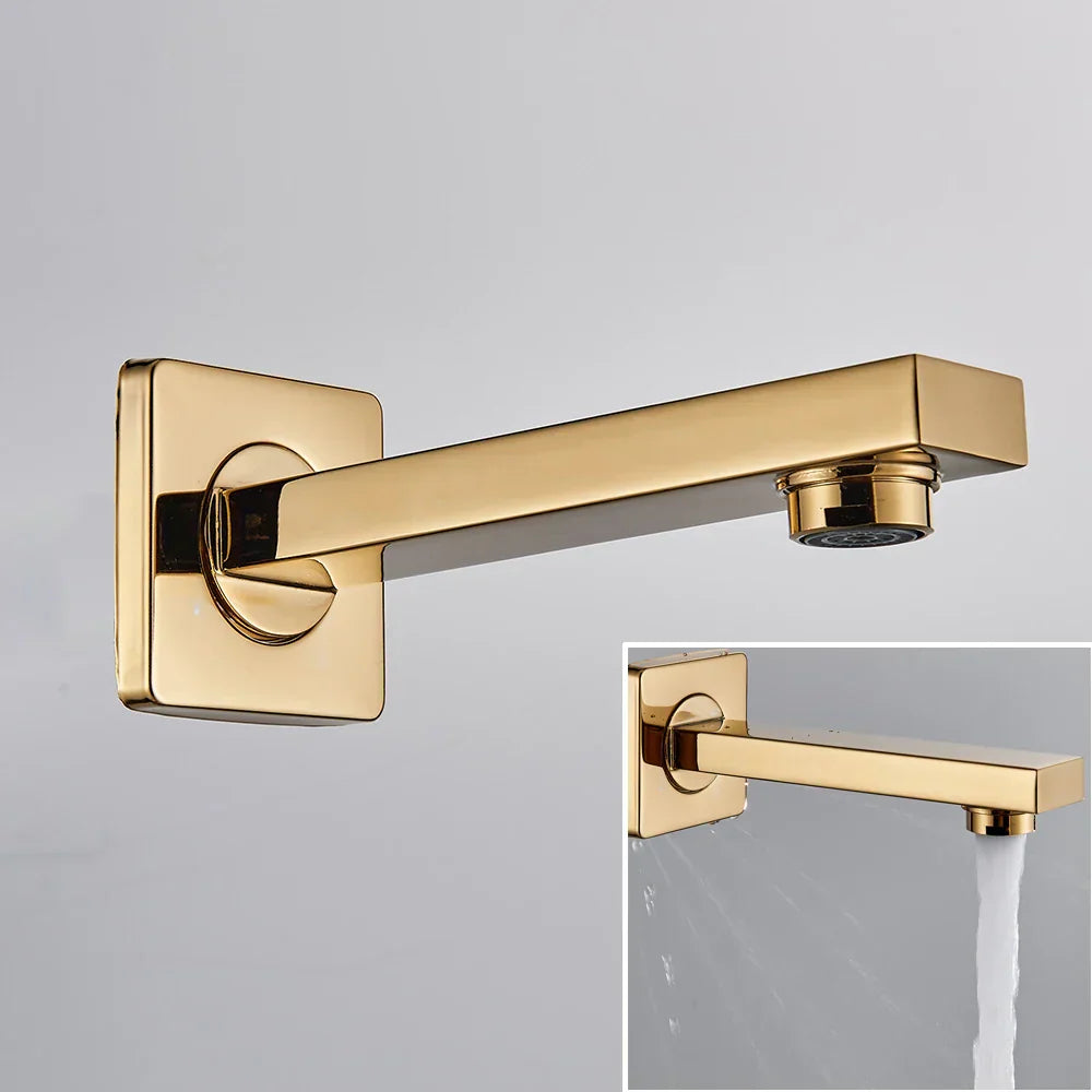 DecorBites™ LED Golden Shower Faucet Set with Single Handle Rainfall Bath Mixer