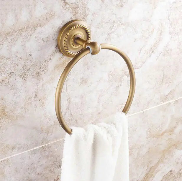 DecorBites™ Copper Bathroom Accessories Set: Towel Rack, Bar, Cup Holder, Paper Holder, Cloth Hook