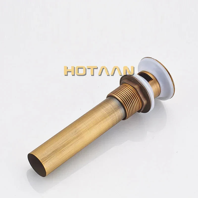 DecorBites™ Brass Pop Up Sink Drain - Antique Bathroom Brass Pop-up Drain