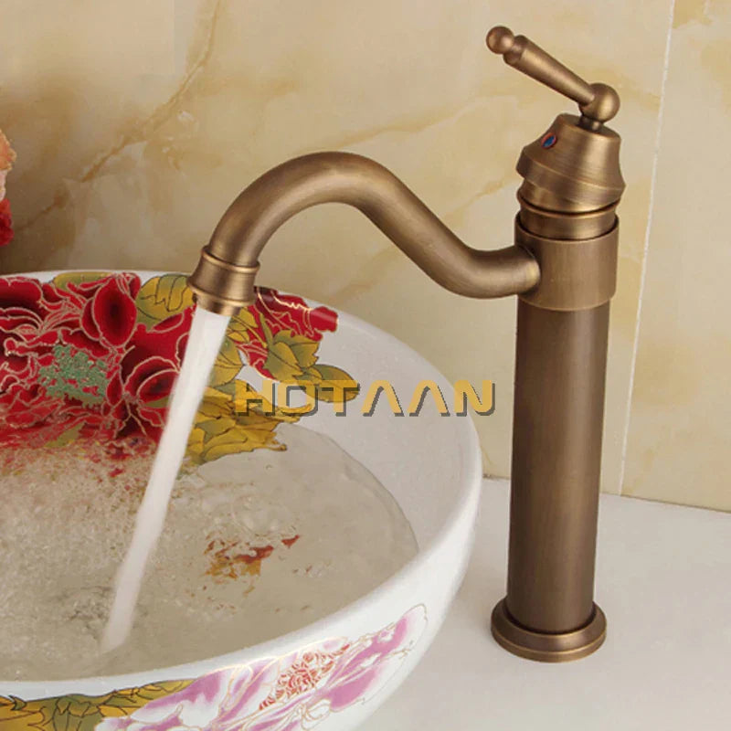 DecorBites™ Bronze Finish Bathroom Sink Faucet Basin Tap YT-5050