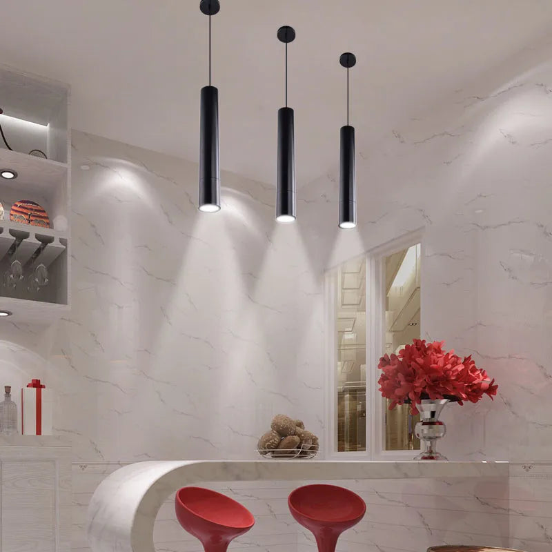 DecorBites™ LED Tube Pendant Lights for Dining Room and Bar - Modern, Nordic Design