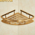 DecorBites™ Antique Finish Aluminum Shower Basket Holder Fashion Bathroom Shelf Basket