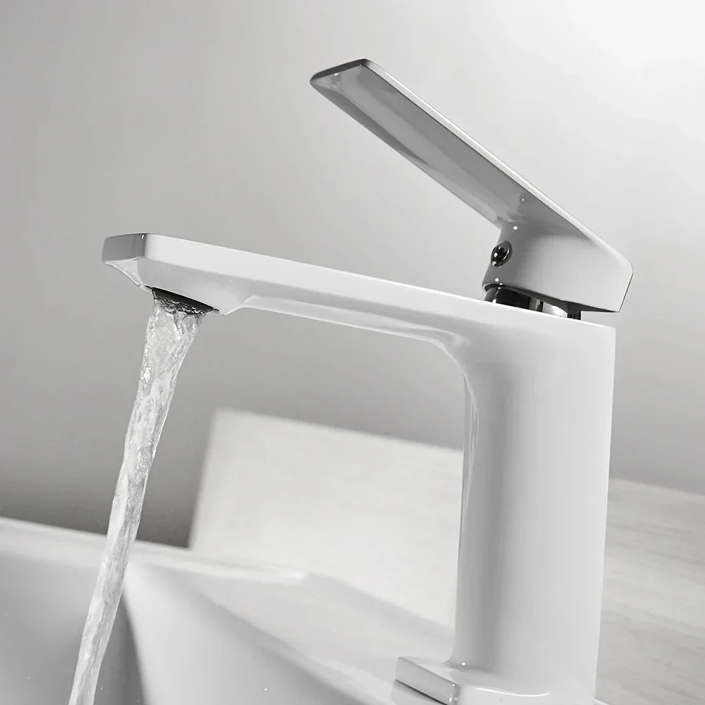 DecorBites™ Brushed Nickel Bathroom Sink Faucet Single Handle Basin Mixer Tap