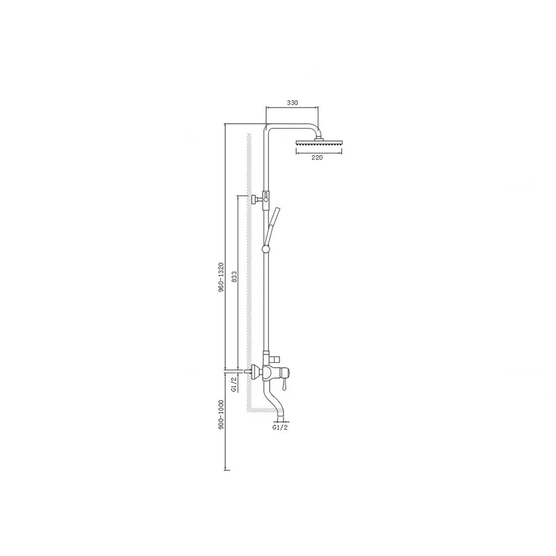 DecorBites™ Gold Plated Brass Shower Faucet Set with Hand Spray