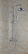 DecorBites™ Brass Shower Mixer Faucet Set with Handshower and 8" Rainfall Head