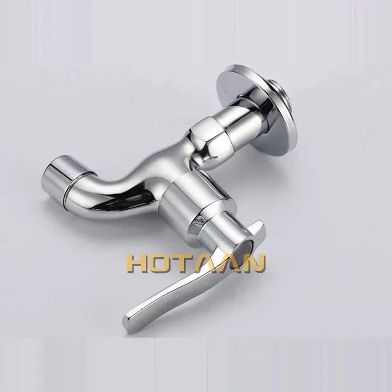DecorBites™ Brass Single Cold Water Wall Tap Basin Faucet Bibcock 12cm Length
