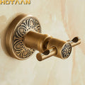 DecorBites™ Antique Brass Robe Hook, Wall Mounted Bathroom Accessories