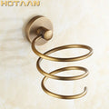DecorBites™ Brass Hair Dryer Holder Stand Rack Shelf - Solid & Anti-Rust