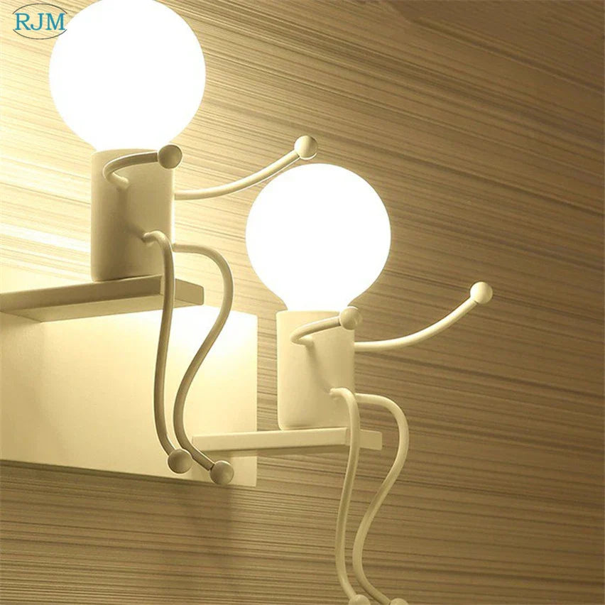 DecorBites™ Cartoon Children Iron Wall Lamps for Nordic Modern Living Bedroom Decor