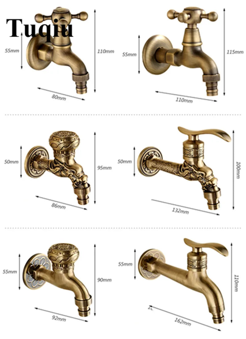 DecorBites™ Antique Garden Bibcocks Tap for Outdoor Washing, Bathroom, Mop, and More
