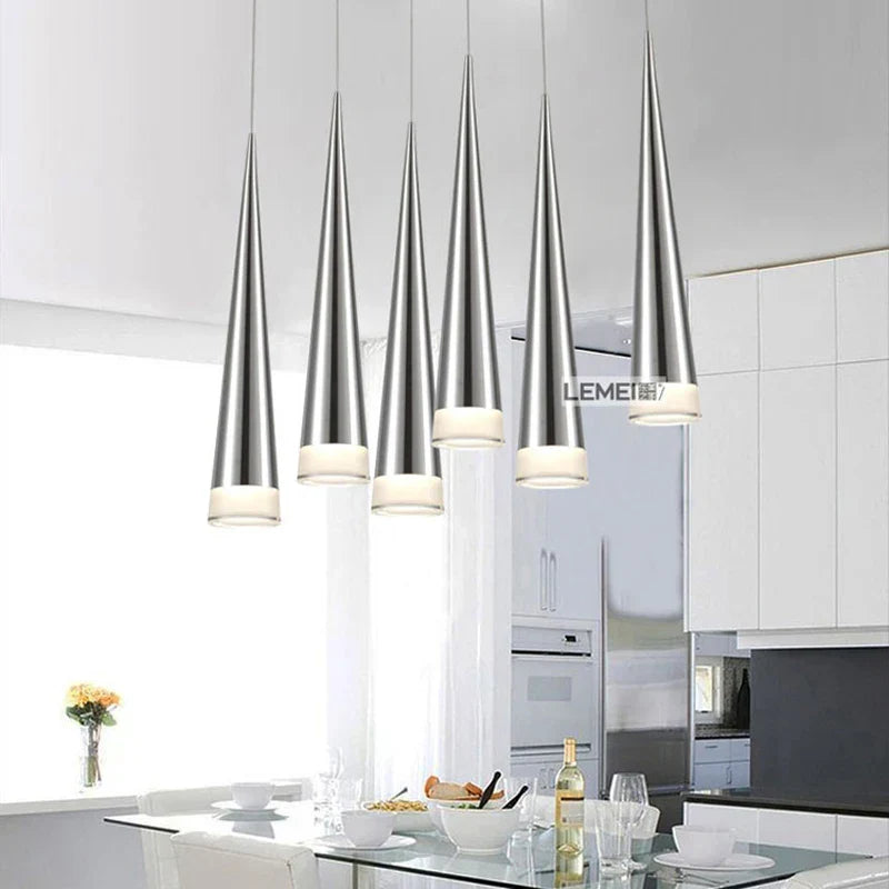 DecorBites™ Conical Pendant Light: Modern Aluminum Industrial Lighting for Home, Living Room, Cafe.