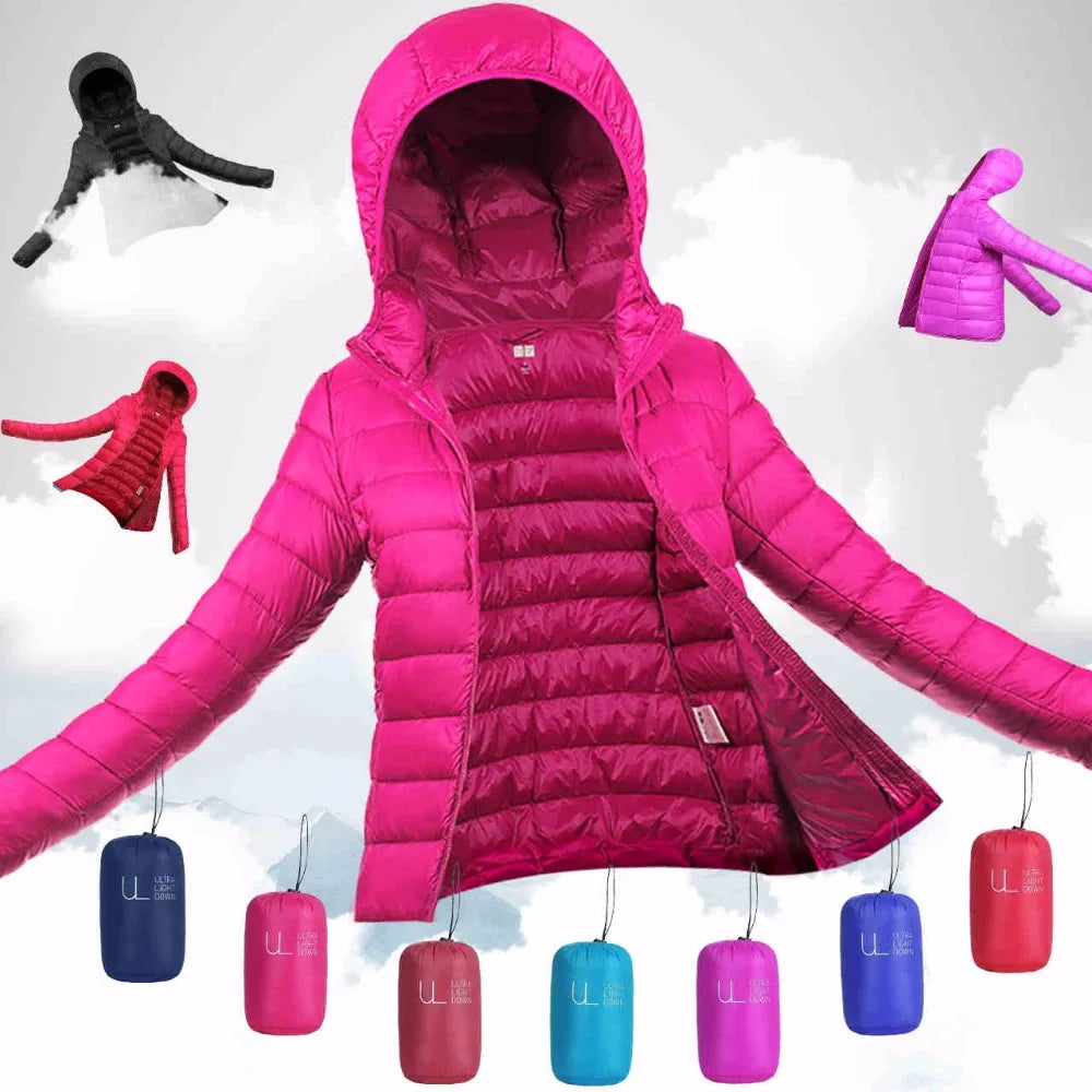 NewBang Brand Women's Down Jackets 90% Ultra Light Duck Down Women Lightweight Coat Hooded Female Windbreaker Parka Plus Coats
