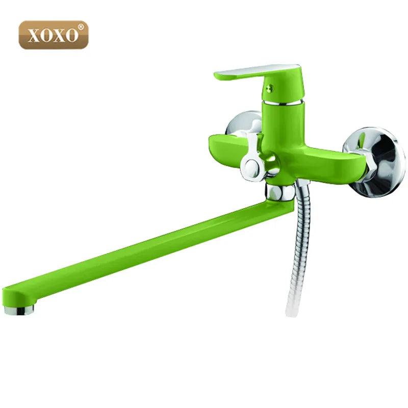 DecorBites™ Brass Body XOXO Bathtub Shower Faucet in Three Colors