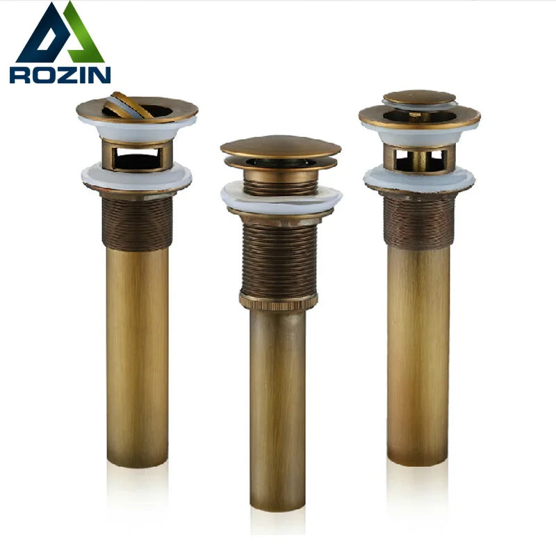 DecorBites™ Antique Brass Basin Sink Drain - 6 Styles