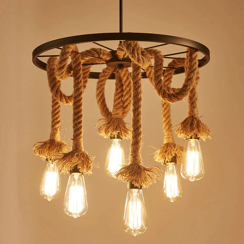 DecorBites™ Industrial Loft Chandelier for Living Dining Room Restaurant Bar Café Kitchen
