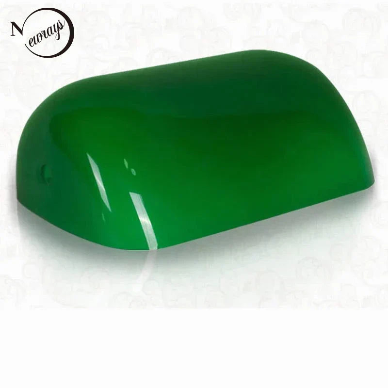 DecorBites™ Glass Banker Lamp Cover - Elegant Lampshade in Green/Blue/Amber/White