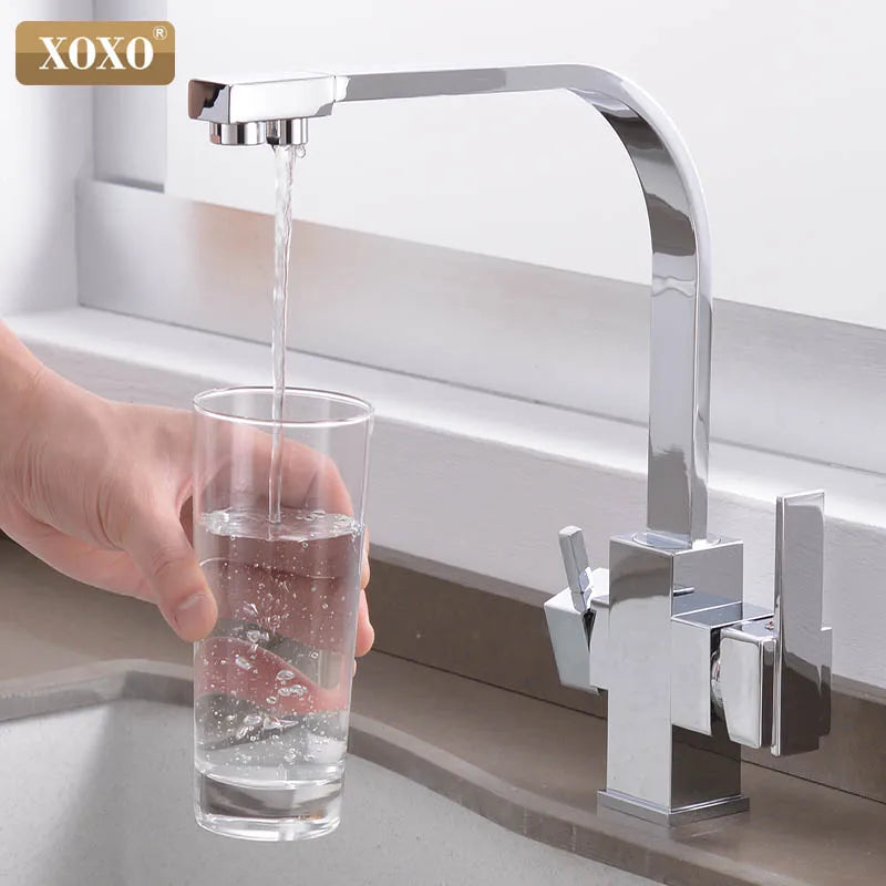 DecorBites™ Black Single Hole Kitchen Faucet Mixer Tap for Drinking Water