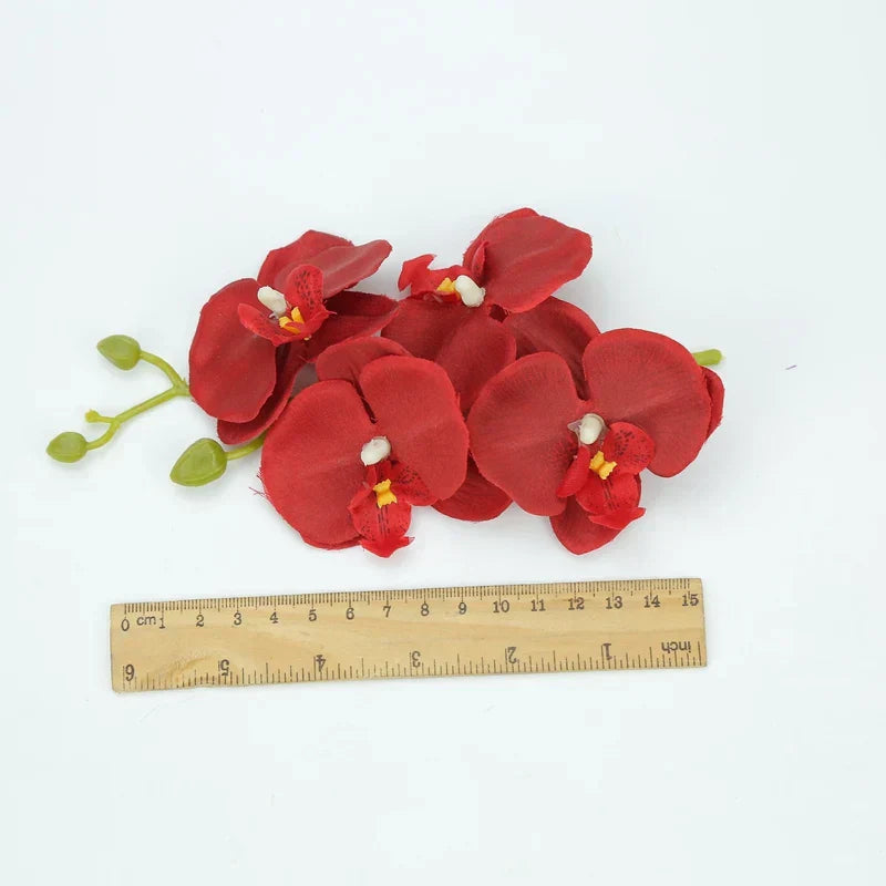 DecorBites™ Artificial Butterfly Orchid Bouquet Silk Flowers for Home Wedding Decoration Bouquet