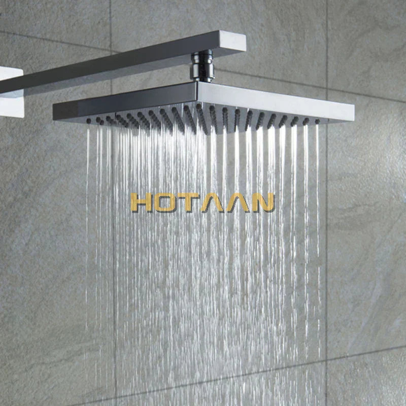 DecorBites™ Brass Lanos Rain Shower Set, Bath Mixer Wall Tap for Hotels