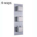 DecorBites™ Brushed Nickel Thermostatic Mixer Valve for Three Handle Shower Control