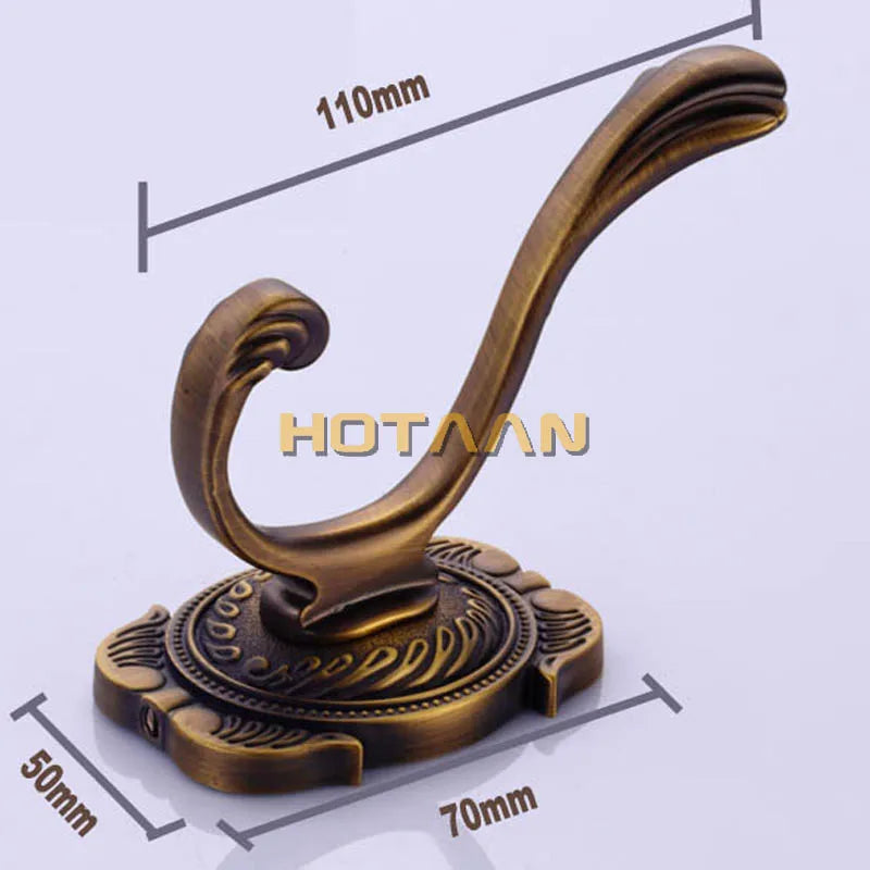 DecorBites™ Antique Bronze Wall Hooks & Racks for Towels, Coats, and Robes