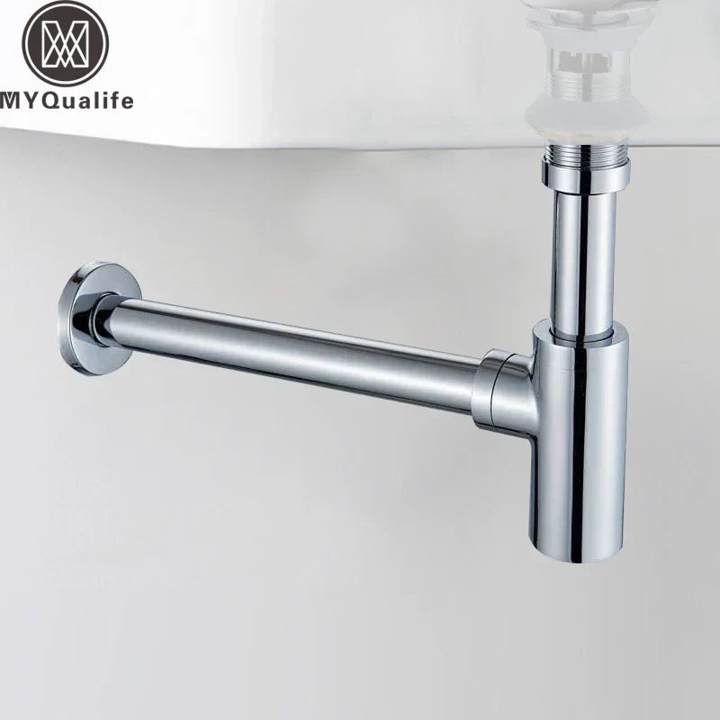 DecorBites™ Brass Basin Tap Kit with Deodorization Pop-Up Drain - Chrome/Black/Bronze