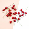 DecorBites™ Foam Cherry Artificial Fruits - Set of 10 Pieces for DIY, Decor, and Gifts