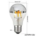 DecorBites™ 8W LED Filament Dimmable G45 Silver Mirror Top Bulb E12 Warm White 2700K