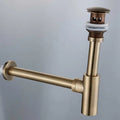 DecorBites™ Bronze Round Siphon Bottle Trap Black P-TRAP for Bathroom Vanity Basin