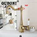 DecorBites™ Antique Bronze Kitchen Faucet Swivel Spout Basin Tap 360 Rotatable Mixer Taps
