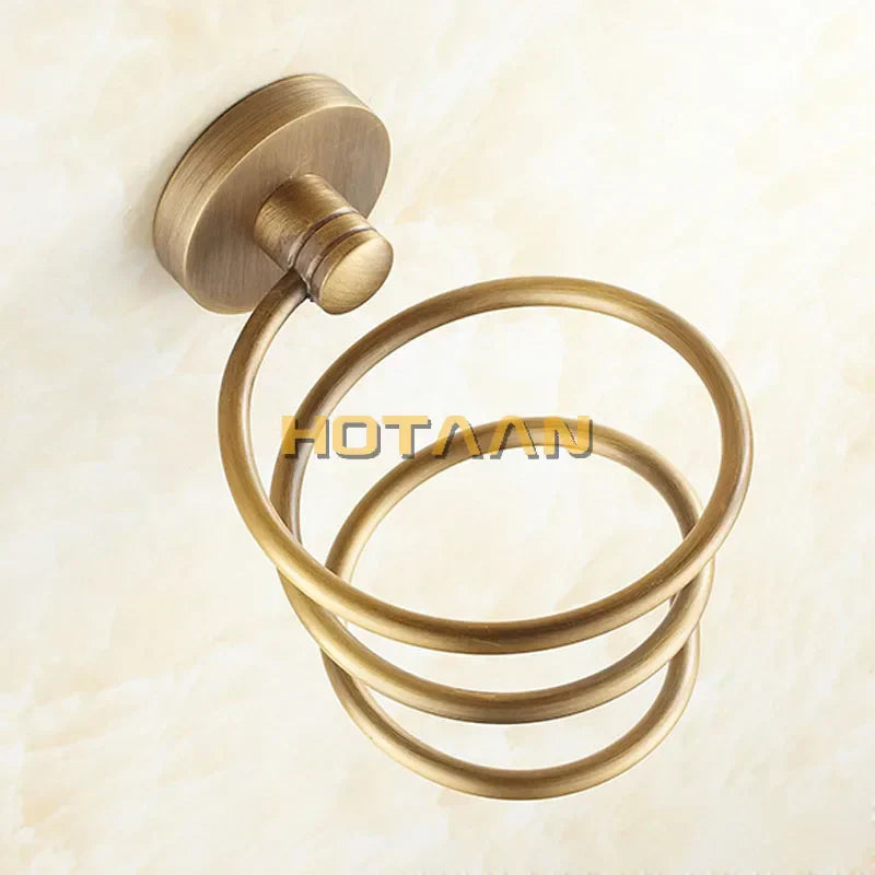 DecorBites™ Brass Hair Dryer Holder Stand Rack Shelf - Solid & Anti-Rust