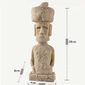 DecorBites™ Easter Island Moai Pukao Statue Figurine Home Office Decoration Living Room Decor Shelf