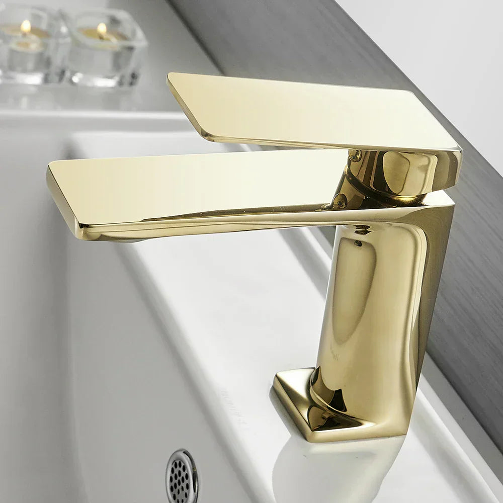 DecorBites™ Black Bathroom Basin Faucet Mixer Tap Deck Mounted Hot Cold Torneira Banheiro