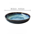 DecorBites™ Ceramic Salad Bowl - 8.5inch Deep Dish Plate - Eco-Friendly Porcelain Bowl
