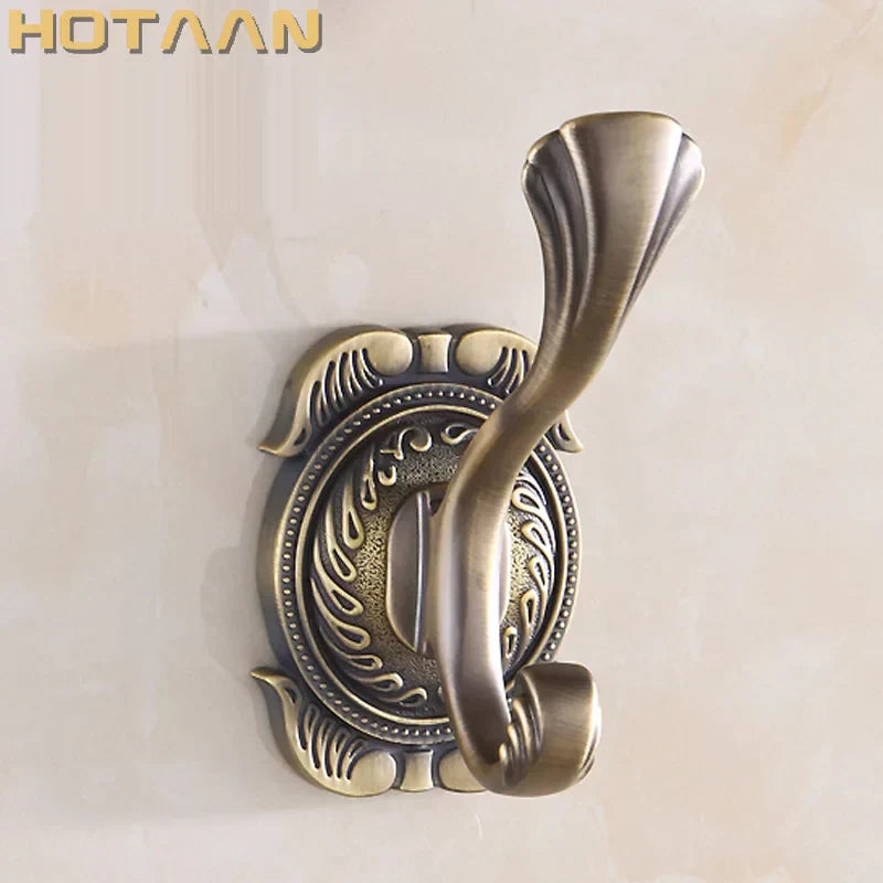 DecorBites™ Antique Bronze Wall Hooks & Racks for Towels, Coats, and Robes