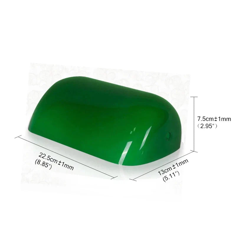 DecorBites™ Glass Banker Lamp Cover - Elegant Lampshade in Green/Blue/Amber/White