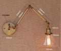 DecorBites™ Antique Brass Loft Industrial Wall Lamp Swing Arm Sconce