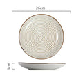 DecorBites™ Ceramic Dinner Plate Set - Round Solid Pattern, Made of Ceramic