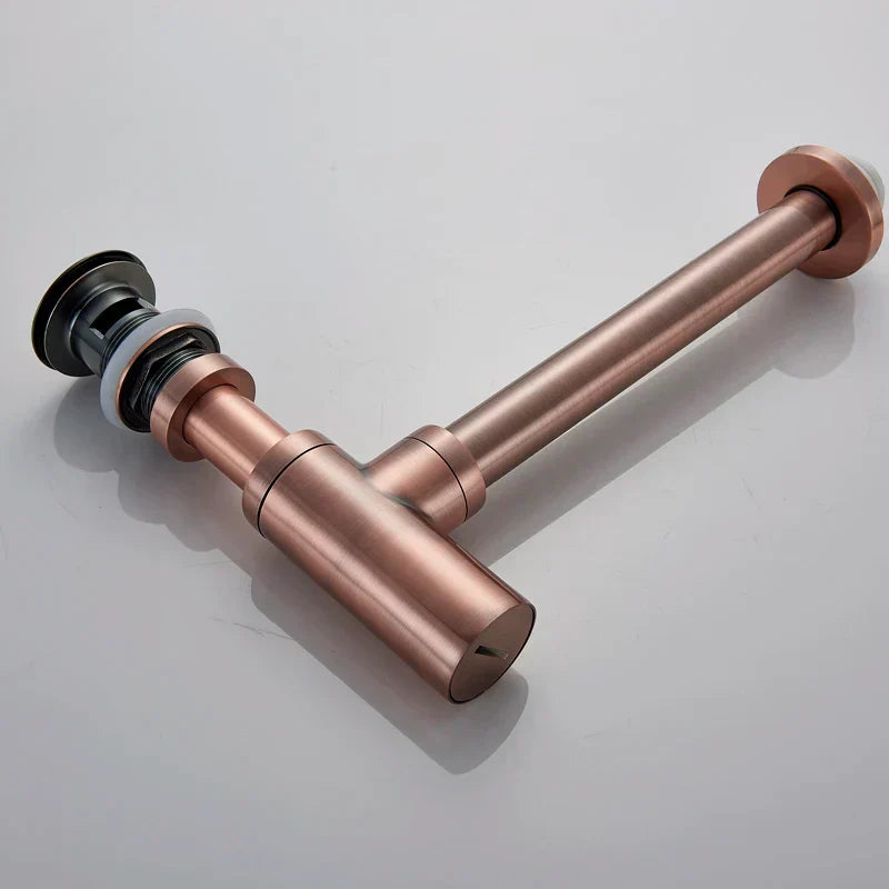 DecorBites™ Brass Basin Tap Siphon Kit, Pop Drain Deodorization, Chrome/Black/Bronze
