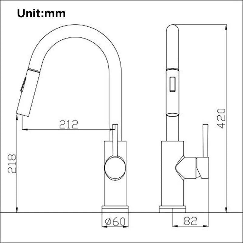 DecorBites™ Black Kitchen Faucet Touch Sensor Mixer Tap