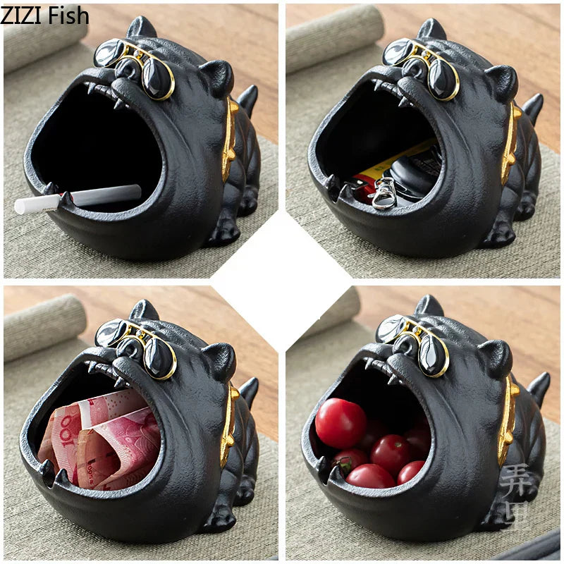 DecorBites™ Cartoon Dog Ashtray | Creative Animal Resin Home Decor Gift