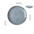 DecorBites™ Ceramic Dinner Plate - Japanese Style Charger Platter with Retro Design