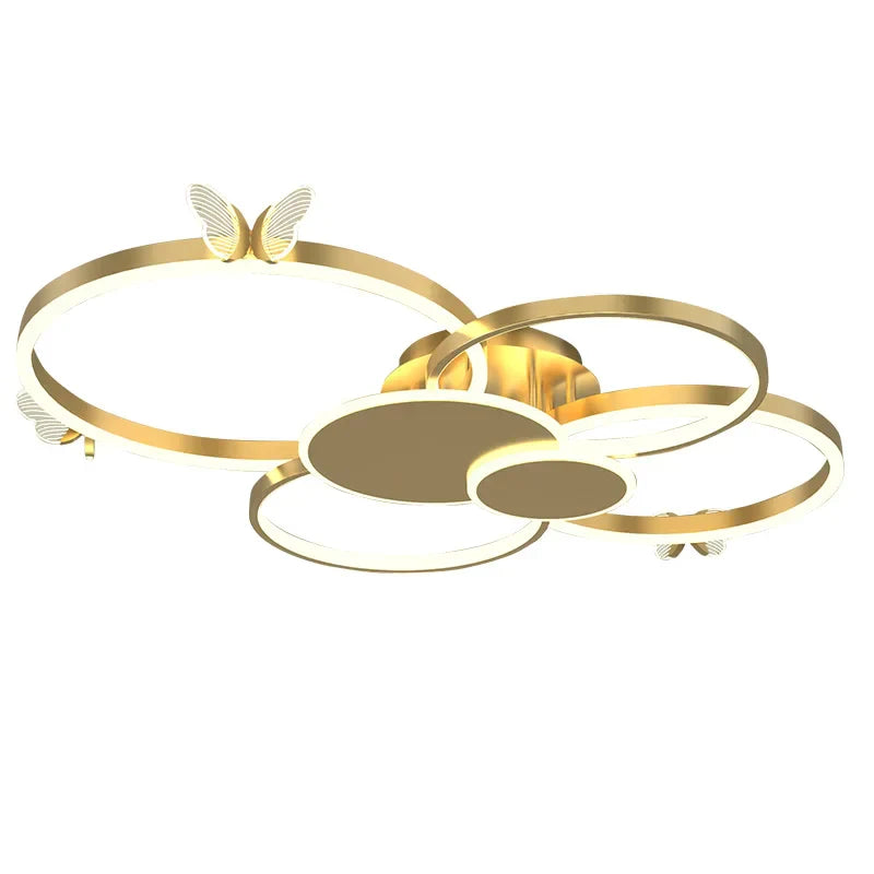 DecorBites™ Butterfly Light: Modern Round Ceiling Lamp for Light Luxury Living Room, 2024 New Model