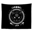 DecorBites™ Cat Witchcraft Black Rose Tapestry Wall Hanging Tapestries for Home Decor
